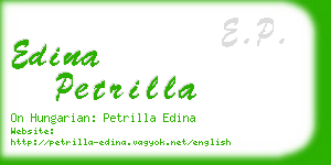 edina petrilla business card